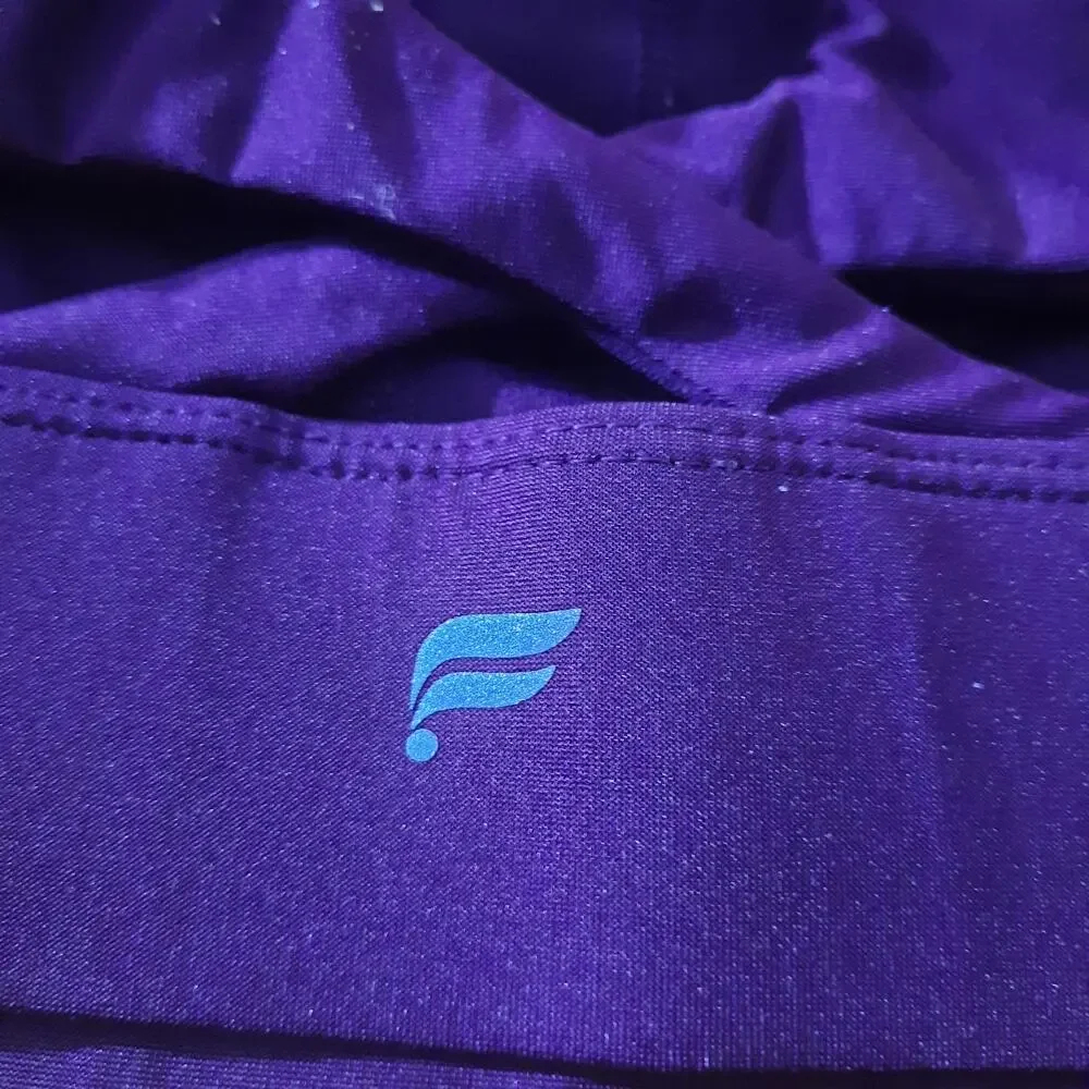 Fabletics Womens No Bounce High Impact Purple Sports Bra Size 2X